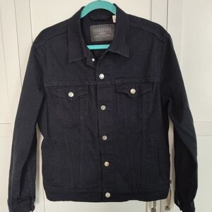 Levi Signature Truckers Jacket Black Sz Small 40" Chest Excellent Condition